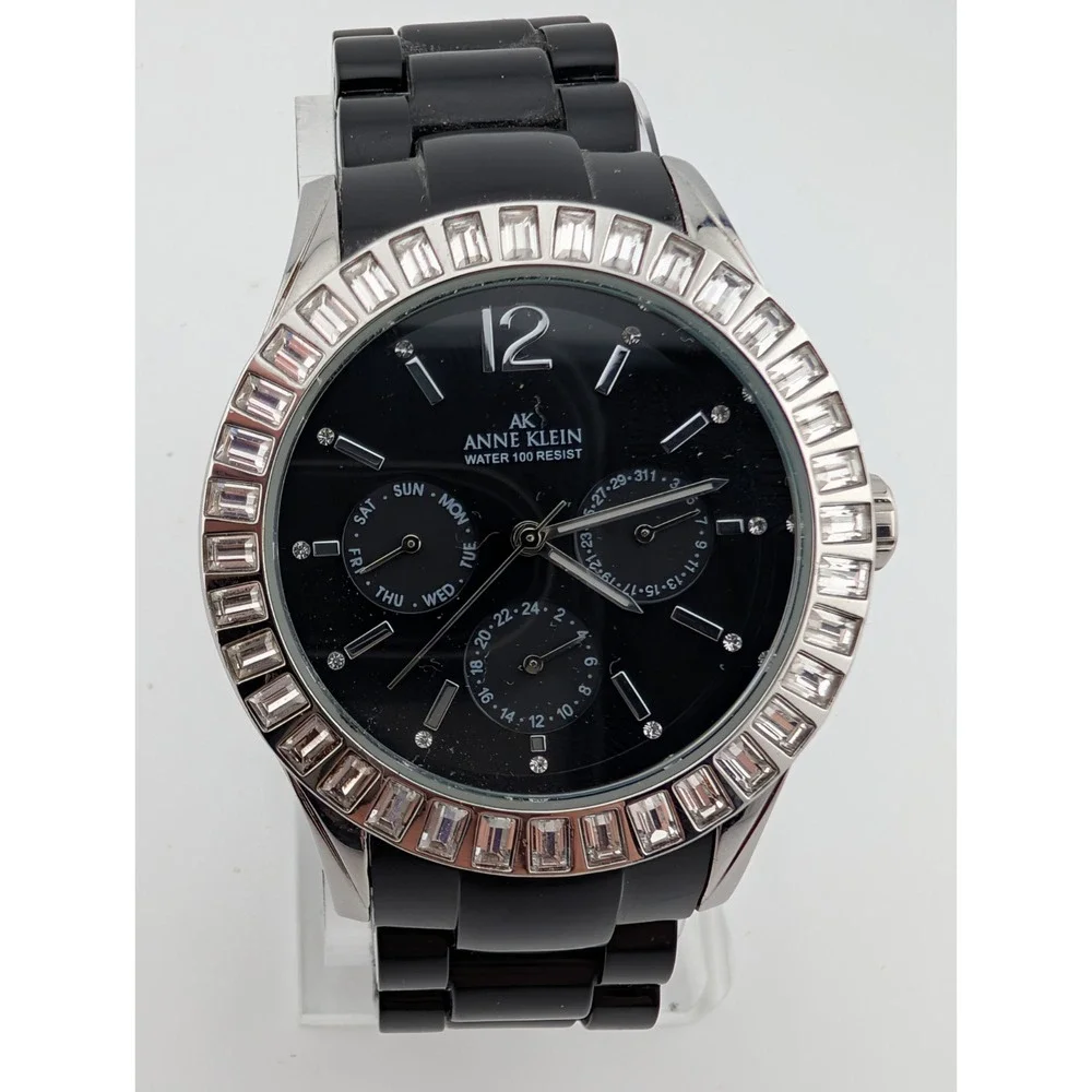 Anne Klein Watch Women 39mm Case Pave Bezel 6.75